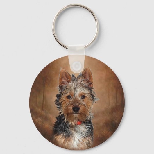 Australian Silky Terrier Sleutelhanger (Voorkant)