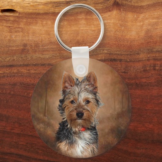 Australian Silky Terrier Sleutelhanger (Voorkant)