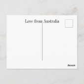 Australian Sulfur Crested Cockato Briefkaart (Achterkant)