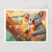 Australian Summer, carte koala personnalisable (Devant)