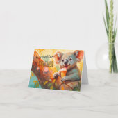 Australian Summer, carte koala personnalisable (Devant)
