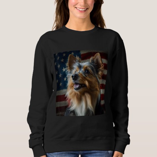 Australian Terrier 4th of July Australian Terrier Trui (Voorkant)