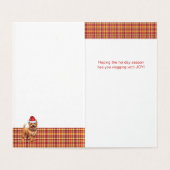 Australian Terrier Christmas Dog Holiday Plaid (Inside Unfolded)