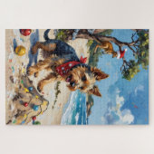 Australian Terrier Christmas Down Under Holiday Legpuzzel (Horizontaal)