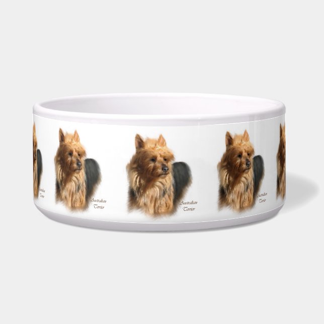Australian Terrier Dog Bowl Voerbakje (Voorkant)