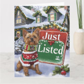 Australian Terrier Dog Feestelijke makelaar Kerstm Kaart (Voorkant)