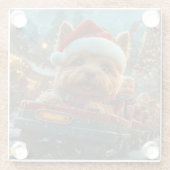 Australian Terrier Dog Roller Onderzetter Kerst (Achterkant)