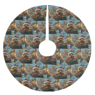 Australian Terrier Dog Roller Onderzetter Kerst Kerstboom Rok