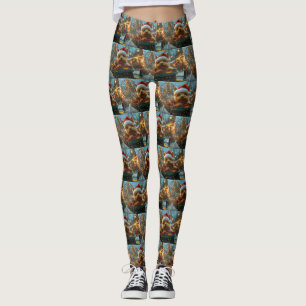 Australian Terrier Dog Roller Onderzetter Kerst Leggings