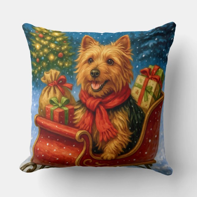Australian Terrier Holiday  Kussen (Voorkant)