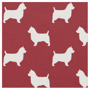 Australian Terrier Hondenras Silhouettes Patterned Stof