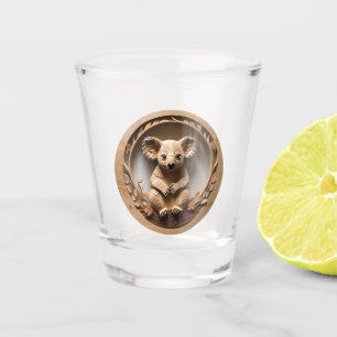 Australian Tree Hugger: Koala Beer Houtprint Shot Glas