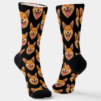 Australian wild dog dingo head sokken