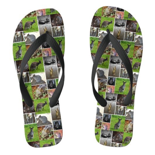 Australian Wildlife Collage Teenslippers (Voetbed)