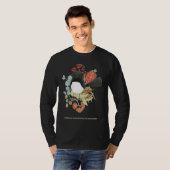 Australian Willie Wagtail and Wildflowers T-shirt (Voorkant volledig)