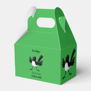 Australian Willie Wagtail cartoon Bedankdoosjes