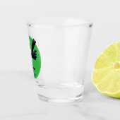 Australian Willie Wagtail cartoon gepersonaliseerd Shot Glas (Rechts)