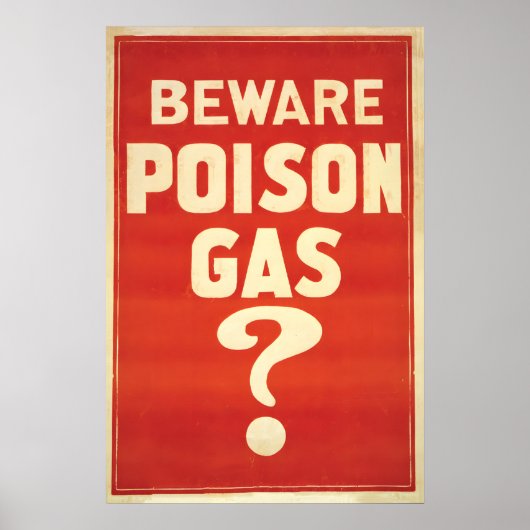 Australian WWI Propaganda Poster Beware Poison (Devant)