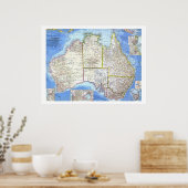 " Australië: 1963 gedetailleerd MAP ... Poster (Keuken)