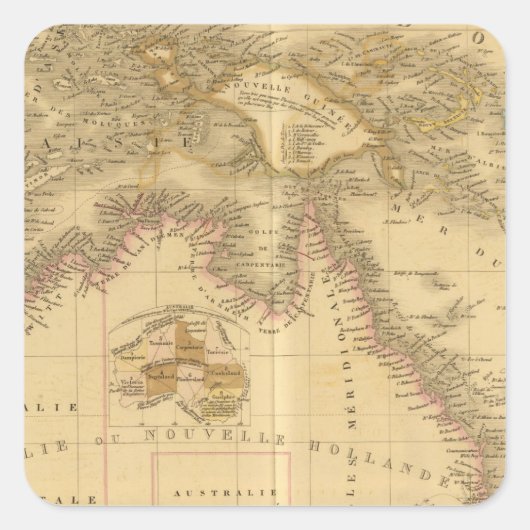 Australië 8 vierkante sticker (Voorkant)