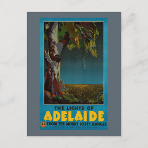 Australië Adelaide Restored Vintage Travel Poster Briefkaart