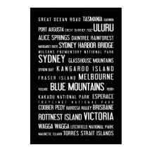 Australie - affiche typographique