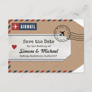 Australië Air Mail Bagage Label Bewaar Datum met K Kaart