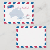 Australie Air Mail Escort/Mariage de carte de sièg (Devant / Derrière)