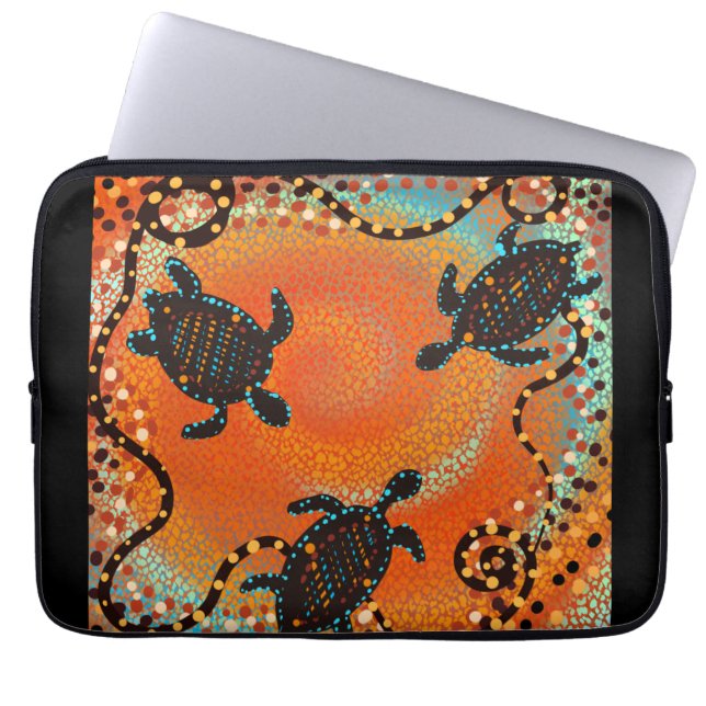 AUSTRALIË ART LAPTOP SLEEVE (Voorkant)