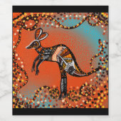 AUSTRALIË ART WIJN ETIKET (Enkel label)