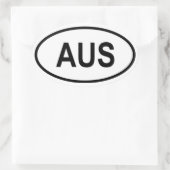 Australië "AUS" Ovale Sticker (Tas)