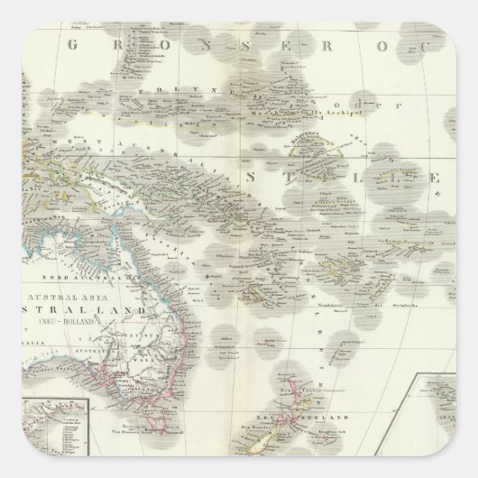 Australië - Australië Vierkante Sticker (Voorkant)