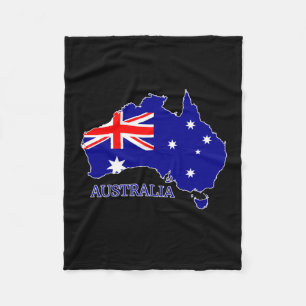 Australië Australische vlag kaart reizen Fleece Deken