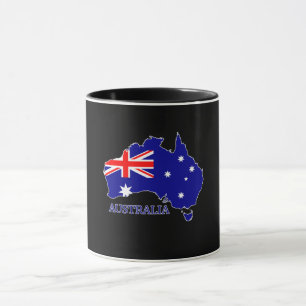 Australië Australische Vlag Kaart Reizen Mok