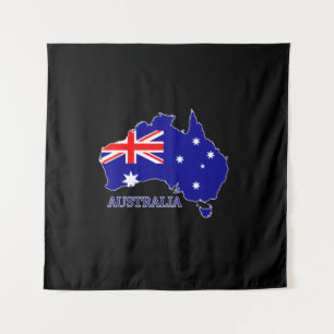 Australië Australische vlag kaart reizen Wandkleed