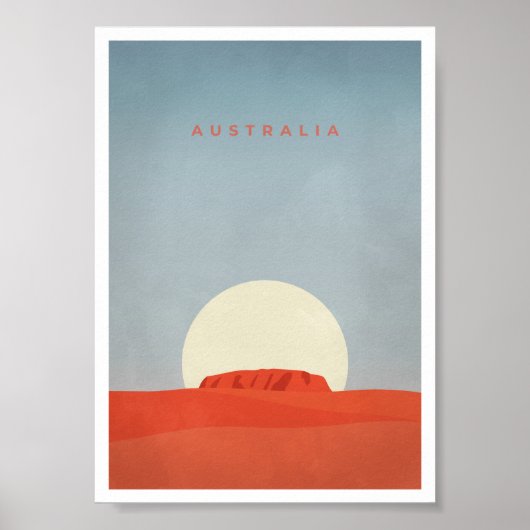 Australie avec Sunset & Ayers Rock/Uluru | Poster (Devant)