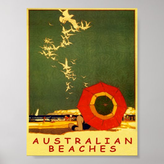 Australië bereikt Vintage-reizen Poster (Voorkant)