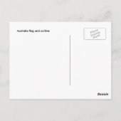 Australië briefkaart overzicht vlaggenkaart (Achterkant)