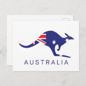 Australië Briefkaarten Kangaroo Flag Classic (Voorkant / Achterkant)