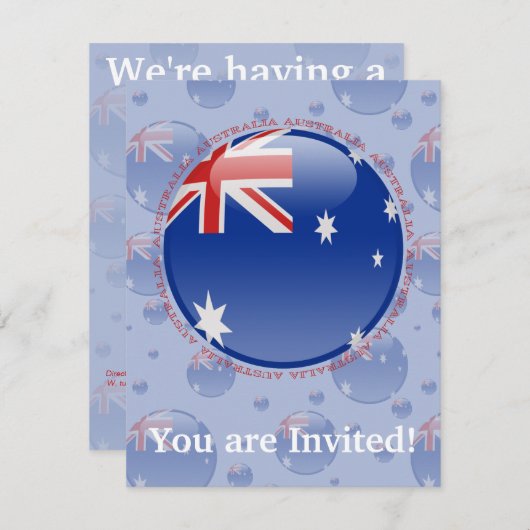 Australië Bubble-vlag Kaart (Voorkant / Achterkant)