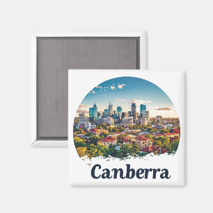 Australië Canberra Stad Zonsondergang 🌅 Magneet