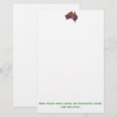 Australie Carte Doodle Orange Purple (Devant / Derrière)