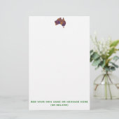 Australie Carte Doodle Orange Purple (Debout devant)
