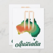 Australie Carte du cricket. (Devant / Derrière)