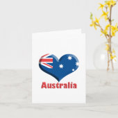 Australie Carte pour notes cardiaque (Fleur jaune)