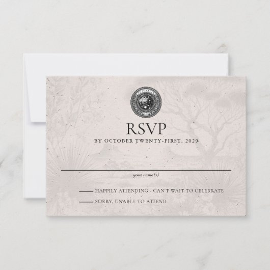 Australie Carte RSVP de mariage de passeport (Devant)