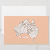 Australie Carte Souvenir Art (Devant / Derrière)