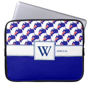 AUSTRALIË Christelijke monogram-laptop met scripts Laptop Sleeve