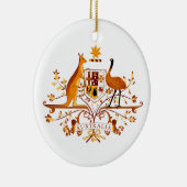 Australië COA Brown Keramisch Ornament (Rechts)