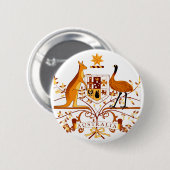Australië COA Brown Ronde Button 5,7 Cm (Voorkant /achterkant)